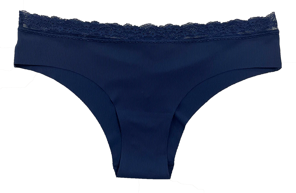 Laser Cut Rib Cheeky with Lace Waist, XS-2X - Image 11
