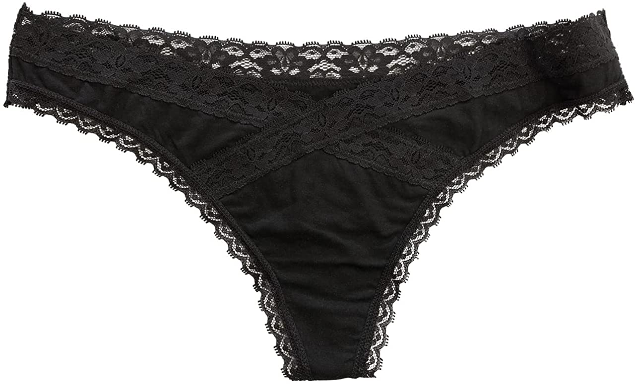 Modal Thong featuring Crossed Lace Trim - Image 10