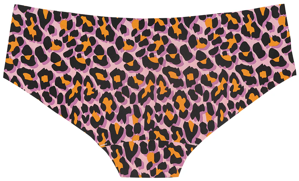 Purple Leopard No Show Laser Cut Hipster - Image 4