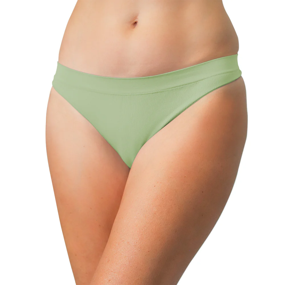 Seamless Ribbed Tag Free Thong - Buy More Save More - Image 3