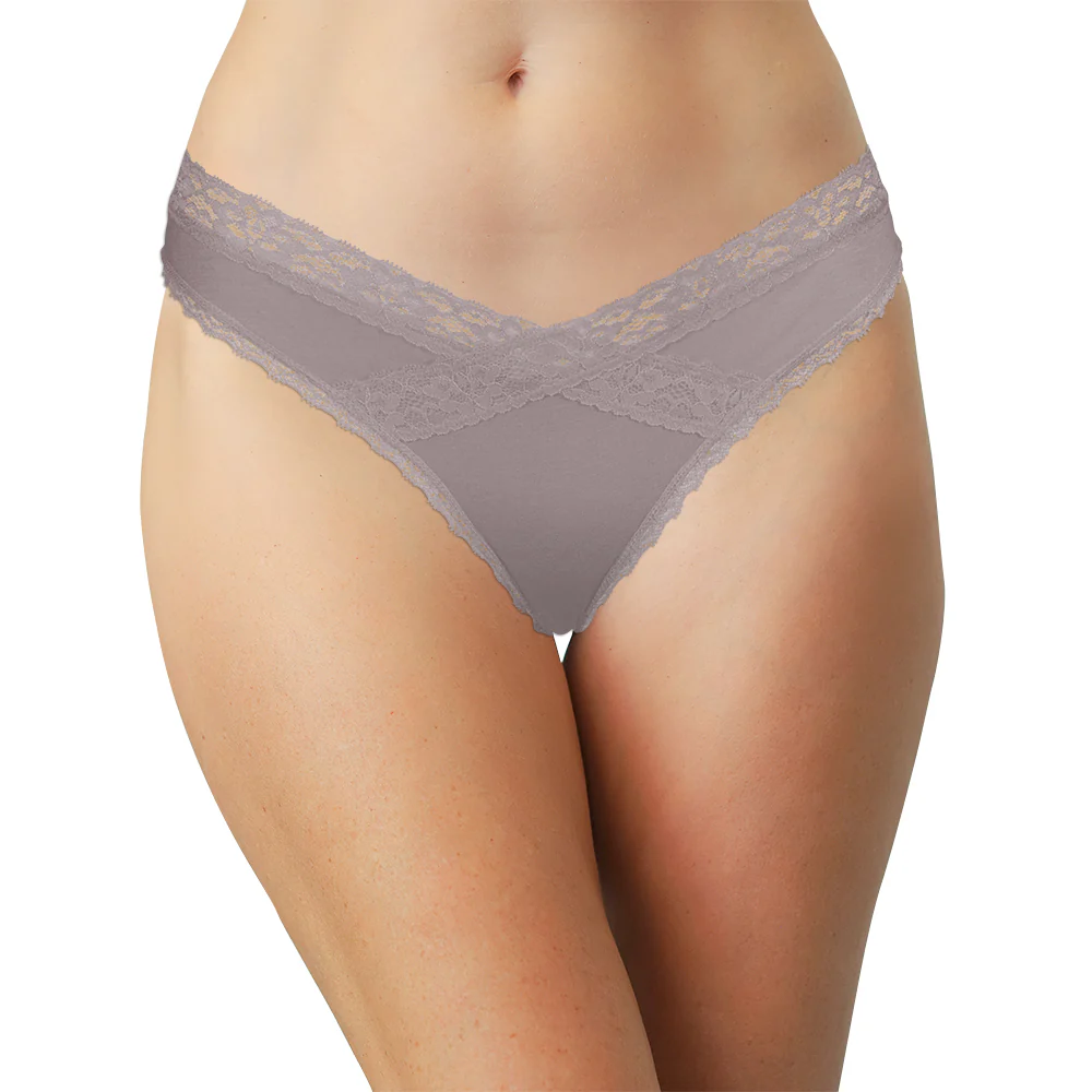V-Front Modal Thong with Lace 3 Pack - Image 3